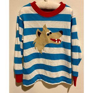 Kelly’s Kids Boys Long Sleeve Wolf applique Shirt